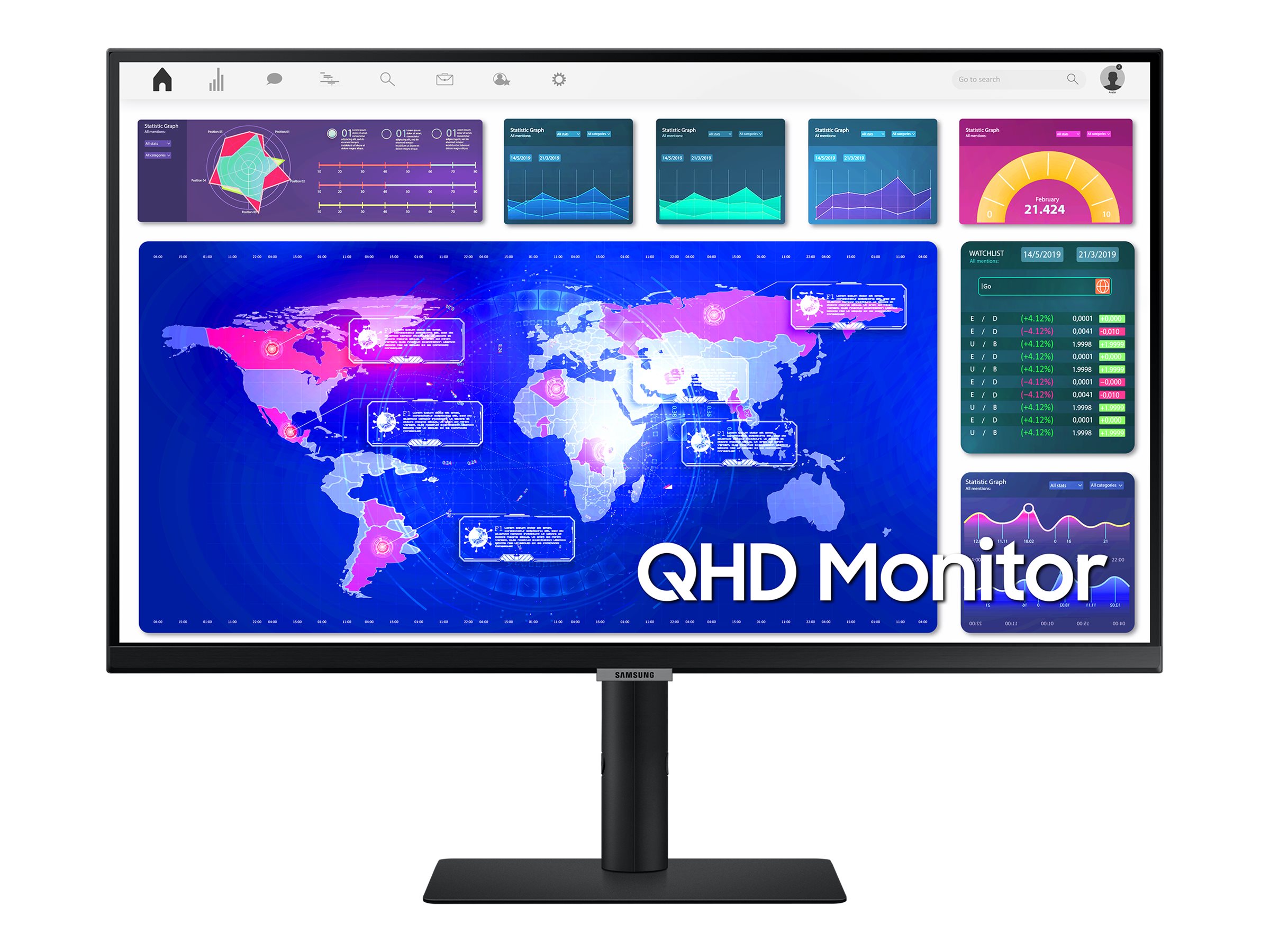 Samsung S27A600UUU - S60UA Series - LED monitor - QHD - 27" - HDR